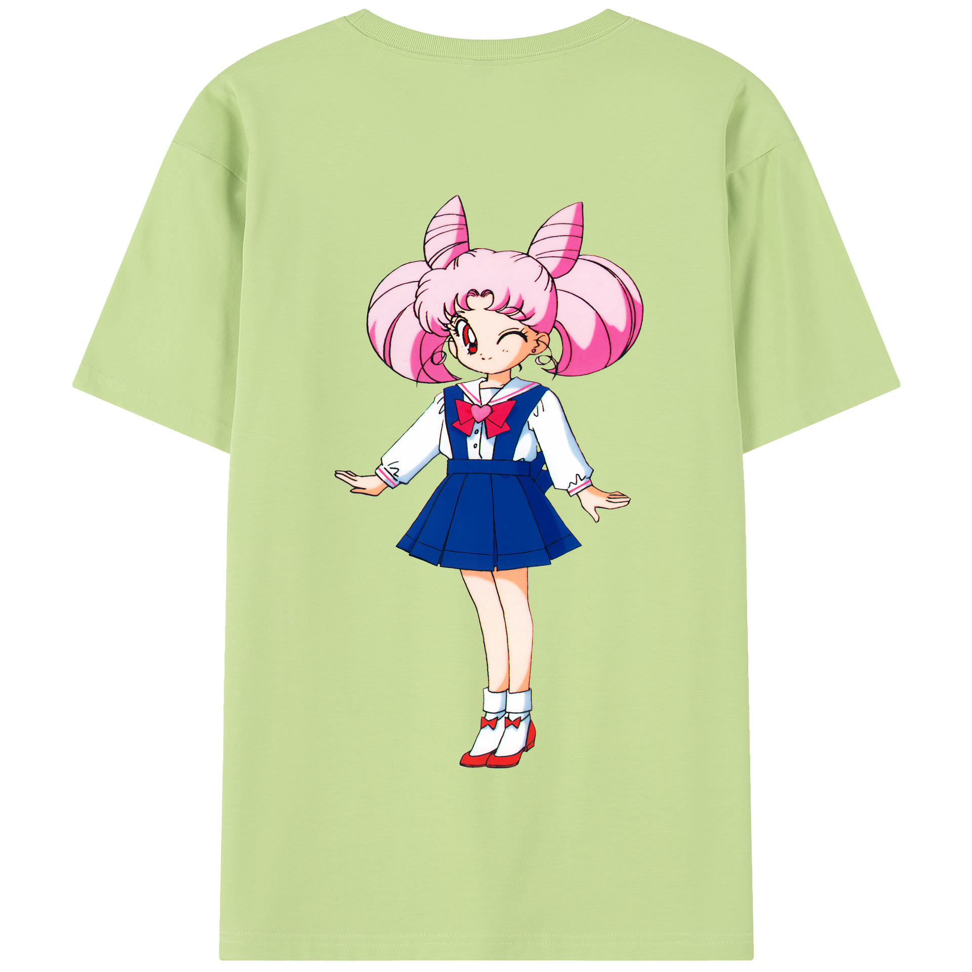 （画像用） 美少女戦士セーラームーン ちびうさ Sailor Moon Chibiusa Tsukino Usagi Small Lady Serenity 綿100％半袖Tシャツ（背面プリント）